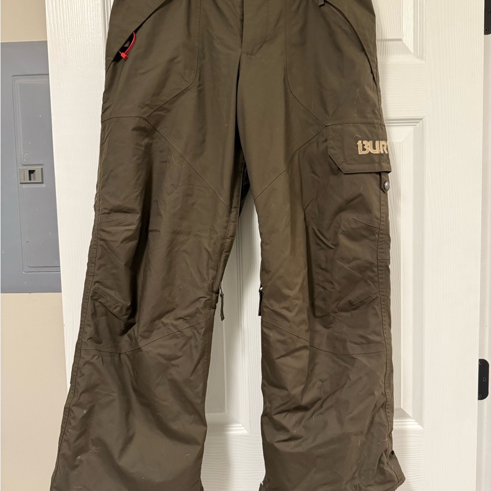 Burton Men's Olive Cargo Snow Pants